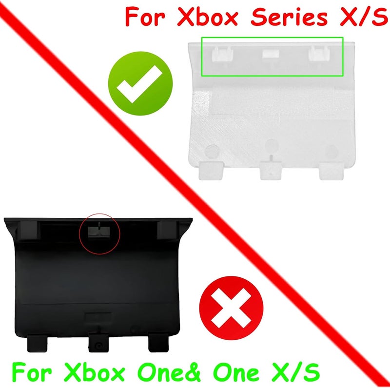 Anglepingping 4 Pack Battery Back Cover for Xbox Series X/S Controller,Back Cover for Xbox Series X/S Controller,Battery Back Shell Cover Repair Part Replacement for Xbox Series X/S[NOT for Xbox One & One X/S] - Image 3